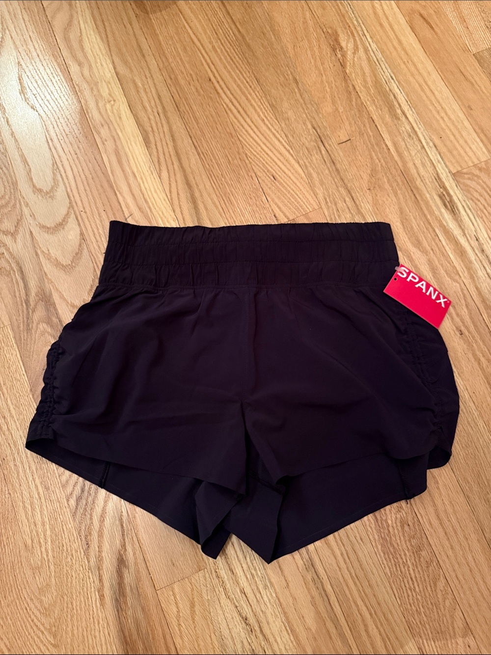SPANX Women's Black Athletic Shorts with Elastic Waistband